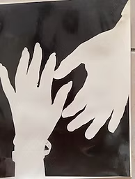 Hands — black and white study of open hands